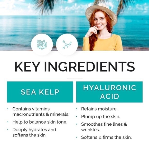 Vitamins and Sea Beauty Bouncy Gel Sea Kelp & Hyaluronic Acid Sleep Mask 6 fl oz - Picture 3 of 6